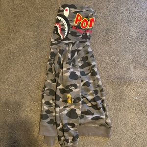 BAPE Bathing Ape Shark  Grey/Black Camo Hoodie